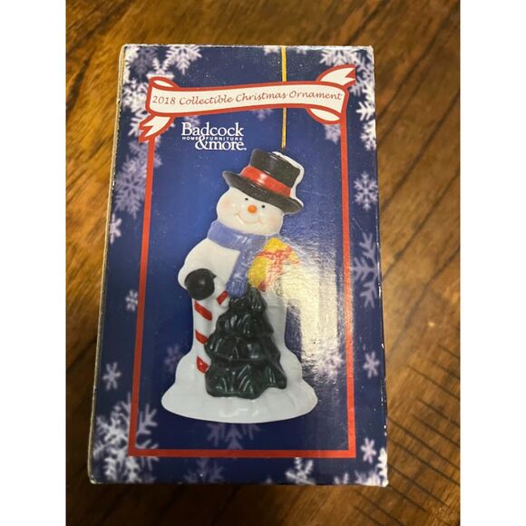 2 Snowman Christmas Ornaments 1 1988 Vntg Snowman Juggler 1 Badcock Snowman Bell - Picture 3 of 4